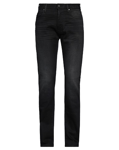 EMPORIO ARMANI Denim trousers Black 99% Cotton, 1% Elastane