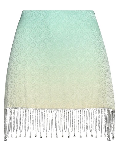 CASABLANCA Mini skirt Light green 100% Silk, Glass, Brass, Nylon, Polyester