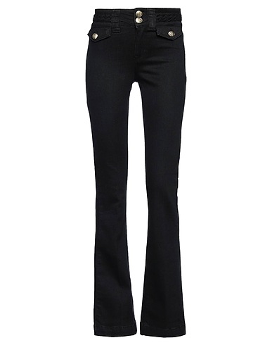 BLUMARINE Denim pants Black 98% Cotton, 2% Elastane