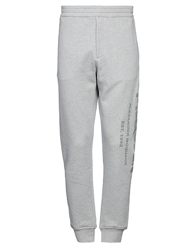 MCQUEEN Casual trouser Grey 100% Cotton, Elastane
