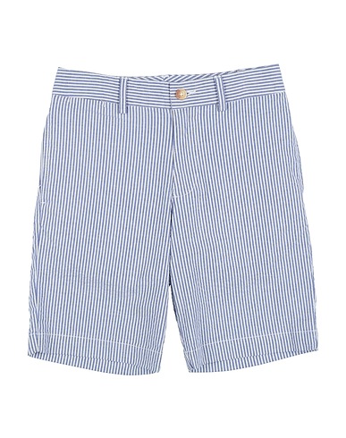 POLO RALPH LAUREN Shorts & Bermuda Stretch Cotton Seersucker Short
 Light blue 98% Cotton, 2% Elastane