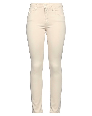 JACOB COHЁN Denim trousers Beige 63% Lyocell, 30% Cotton, 5% Polyester, 2% Elastane