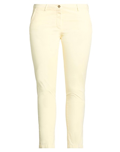BRIGLIA 1949 Casual trouser Pastel yellow 97% Cotton, 3% Elastane