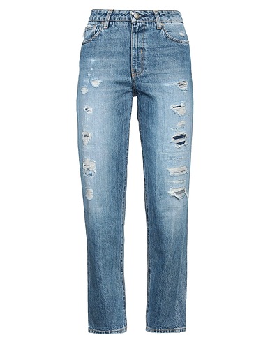 2W2M Denim trousers Blue 72% Cotton, 28% Hemp, Polyester