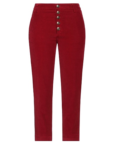 DONDUP Casual trouser Burgundy 62% Cotton, 36% Lyocell, 2% Elastane
