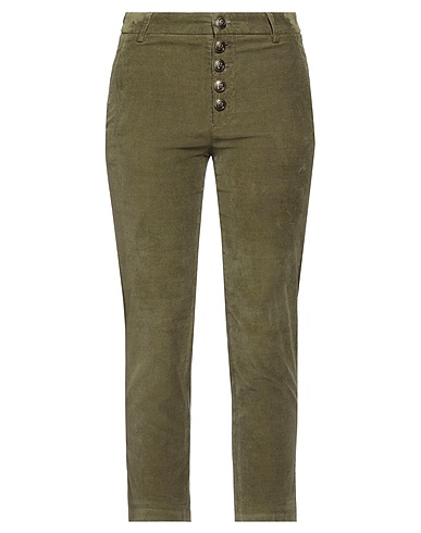 DONDUP Casual trouser Military green 62% Cotton, 36% Lyocell, 2% Elastane