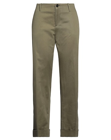 BERWICH Casual pants Military green 98% Cotton, 2% Elastane