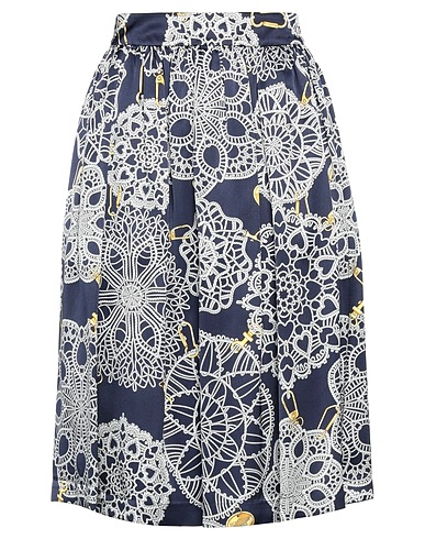 BOUTIQUE MOSCHINO Midi skirt Midnight blue 59% Silk, 41% Viscose