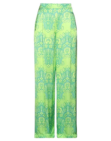 PINK MEMORIES Casual trouser Green 100% Viscose