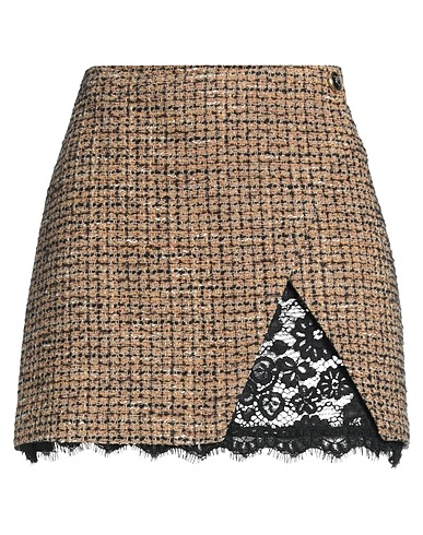 PINKO Minirock Sand 49% Acryl, 25% Synthetische Fasern, 17% Wolle, 8% Baumwolle, 1% Metall