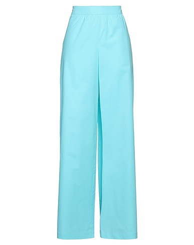 BOUTIQUE MOSCHINO Casual pants Turquoise 95% Cotton, 5% Elastane