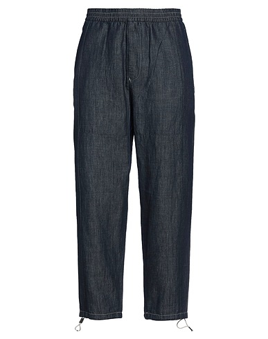 EMPORIO ARMANI Denim pants Blue 65% Cotton, 35% Linen