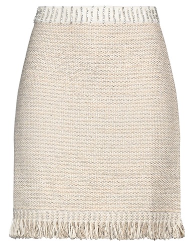 ANNA MOLINARI Mini skirt Ivory 43% Cotton, 43% Acrylic, 11% Viscose, 3% Metallic Polyester