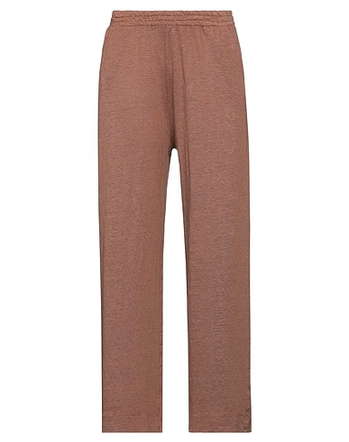 MAJESTIC FILATURES Casual trouser Brown 94% Linen, 6% Elastane