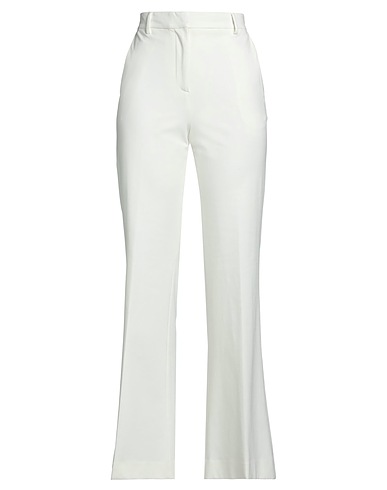 EMMA & GAIA Casual trouser White 52% Cotton, 40% Polyamide, 8% Elastane