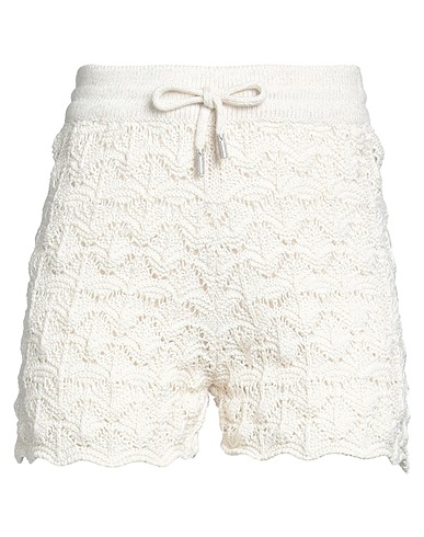 ELEVENTY Shorts & Bermudas Elfenbein 96% Baumwolle, 2% Metallfaser, 2% Polyamid