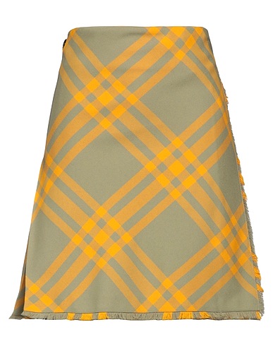 BURBERRY Mini skirt Sage green 67% Polyester, 33% Wool