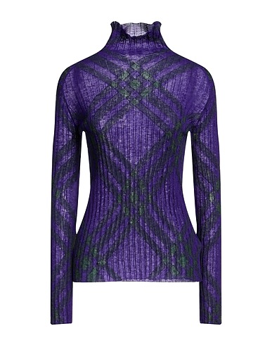 BURBERRY Polo neck Purple 51% Mohair wool, 30% Polyamide, 19% Wool