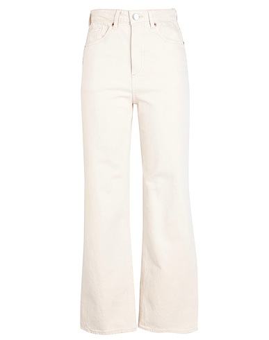 VERO MODA Denim trousers Ivory 79% Cotton, 20% Recycled cotton, 1% Elastane