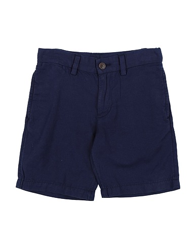 POLO RALPH LAUREN Shorts & Bermuda Linen-Cotton Short
 Navy blue 53% Wool, 47% Cotton