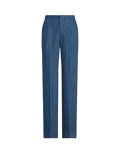 POLO RALPH LAUREN Casual trouser PINSTRIPE LINEN PANT
 Navy blue 100% Linen