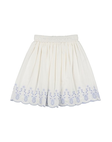 SELF-PORTRAIT Skirt White 100% Cotton, Polyester