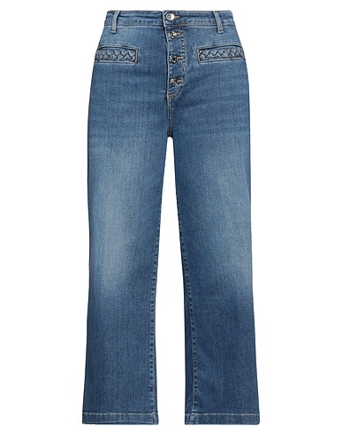 LIU •JO Denim trousers Blue 98% Cotton, 2% Elastane