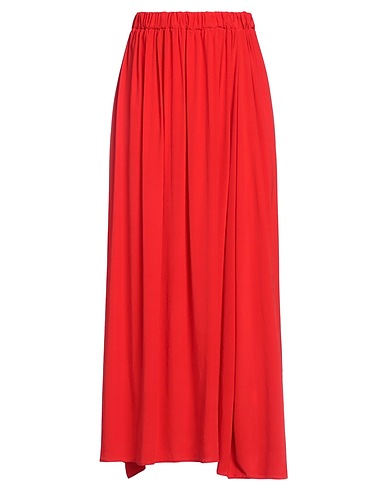 ROSSOPURO Maxi Skirts Red 94% Silk, 6% Elastane