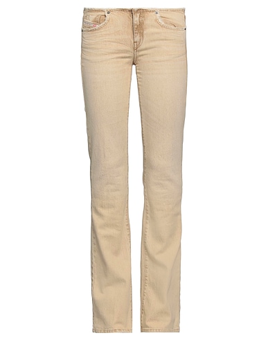 DIESEL Denim pants Yellow 99% Cotton, 1% Elastane