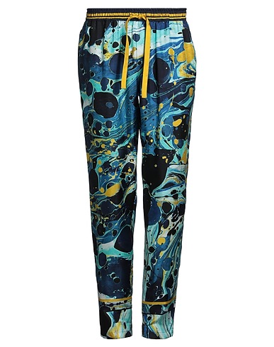 DOLCE&GABBANA Casual pants BLU 100% Silk