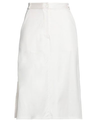 MAJESTIC FILATURES Midi skirt Ivory 100% Cotton