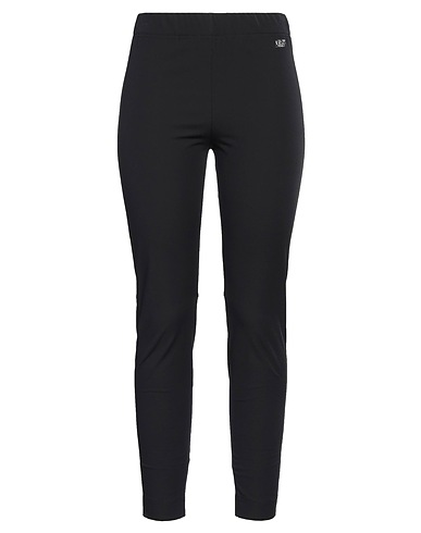VDP VIA DELLE PERLE パンツ COLLECTION ブラック コットン 47% / ナイロン 44% / ポリウレタン 9%