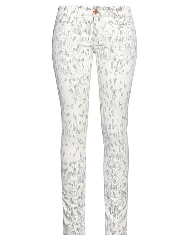 PINKO Casual trouser White 98% Cotton, 2% Elastane