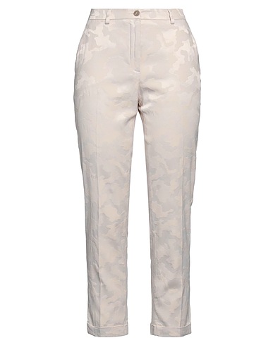 19.70 NINETEEN SEVENTY Casual pants Ivory 55% Viscose, 42% Cotton, 3% Elastane