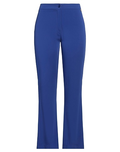 GAI MATTIOLO Casual trouser Bright blue 96% Polyester, 4% Elastane