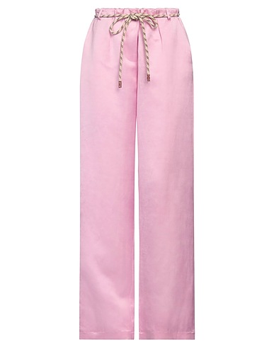 ALYSI Casual pants Pink 68% Linen, 32% Viscose