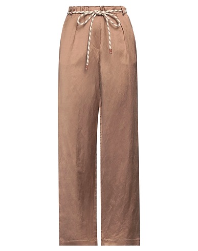 ALYSI Casual pants Khaki 68% Linen, 32% Viscose