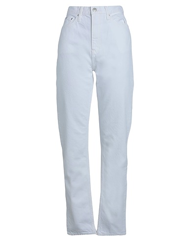 CALVIN KLEIN JEANS Denim trousers White 100% Cotton