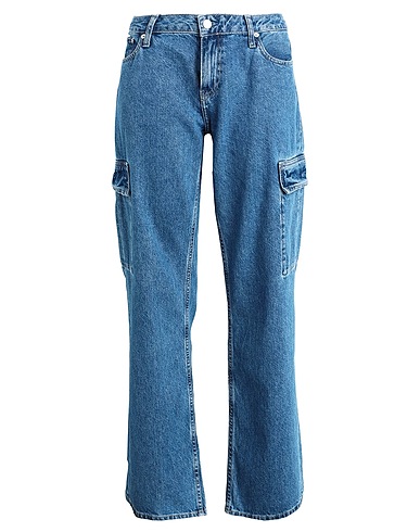 CALVIN KLEIN JEANS Denim trousers Blue 80% Cotton, 20% Recycled cotton