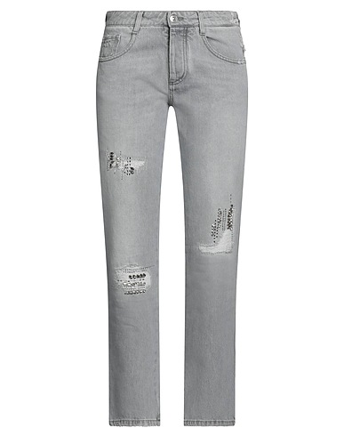 ERMANNO SCERVINO Pantalones vaqueros Gris 100% Algodón, Cristal