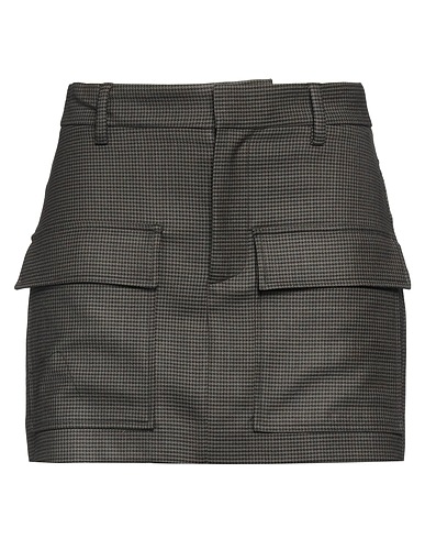 P.A.R.O.S.H. Minigonna Verde militare 97% Lana Vergine, 3% Elastan