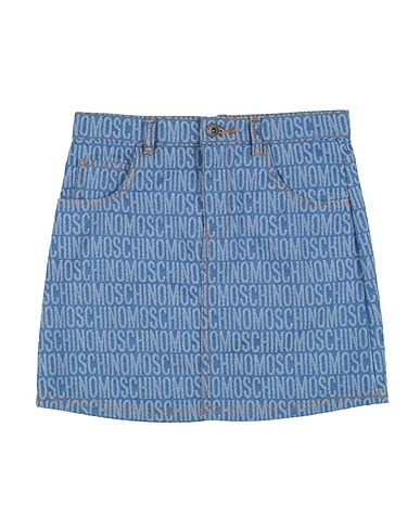 MOSCHINO KID Denim skirt Blue 53% Cotton, 47% Polyester
