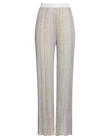 MISSONI Casual trouser Lilac 85% Viscose, 8% Polyamide, 5% Polyester, 2% Metal