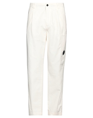 C.P. COMPANY Casual trouser Off white 78% Cotton, 22% Linen