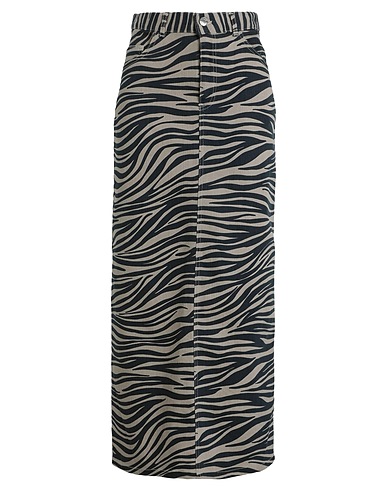 MAX&Co. Denim skirts KHAKI 97% Cotton, 3% Elastane