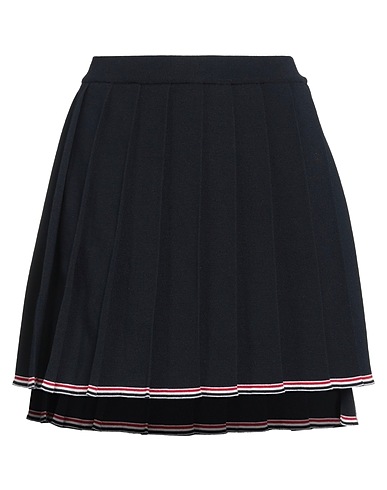 THOM BROWNE Mini skirt Midnight blue 84% Virgin Wool, 15% Polyamide, 1% Elastane