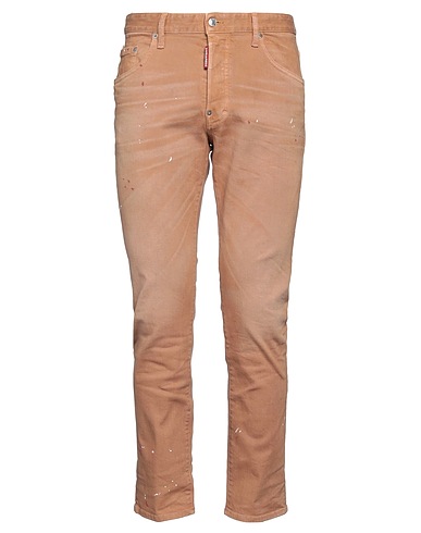 DSQUARED2 Pantaloni jeans Cammello 97% Cotone, 3% Elastan, Pelle di vitello