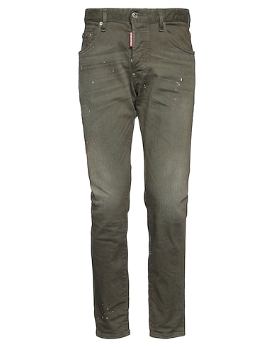 DSQUARED2 Skinny VERDE MILITARE 97% Baumwolle, 3% Elastan, Kalbsleder