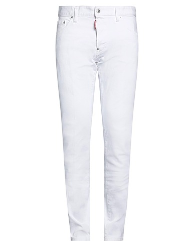 DSQUARED2 Denim trousers White 97% Cotton, 3% Elastane