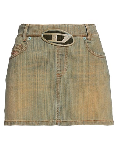 DIESEL Denim skirt Mustard 98% Cotton, 2% Elastane